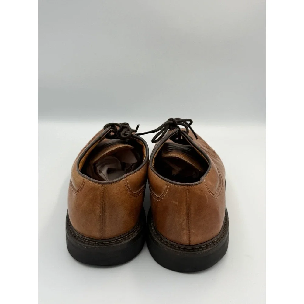 Allen Edmonds Wilbert Split Toe Derby Brown Leather Shoes 10.5D USA